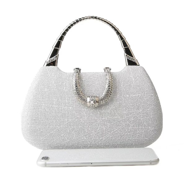 Clutch,Fine flicker,Small Square Bag,Evening Bags,Evening Clutch,Chain Purse,Evening Wear Matchingbag,Bag for dinner party - Image 12