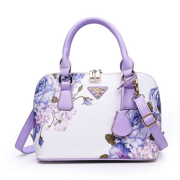 Shell handbag. National Style. Blue and white porcelain. One shoulder. Handheld. Straddle. Retro. - Image 7
