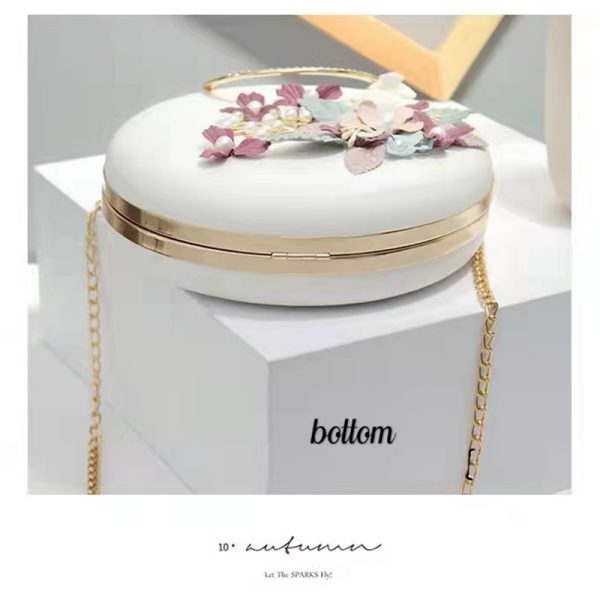 shell bag,fashion formal dress portable crossbody three-dimensional flowers shoulder bag,women handbag,bag for dinner - Image 10