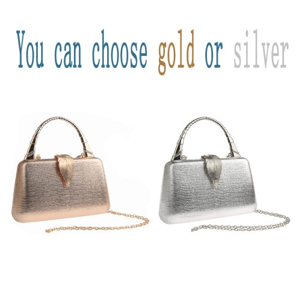 Exquisite Metallic Clutch Bag – Fashionable Handbag for Dinner Parties & Special Events - Image 4