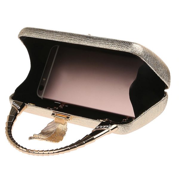 Exquisite Metallic Clutch Bag – Fashionable Handbag for Dinner Parties & Special Events - Image 8
