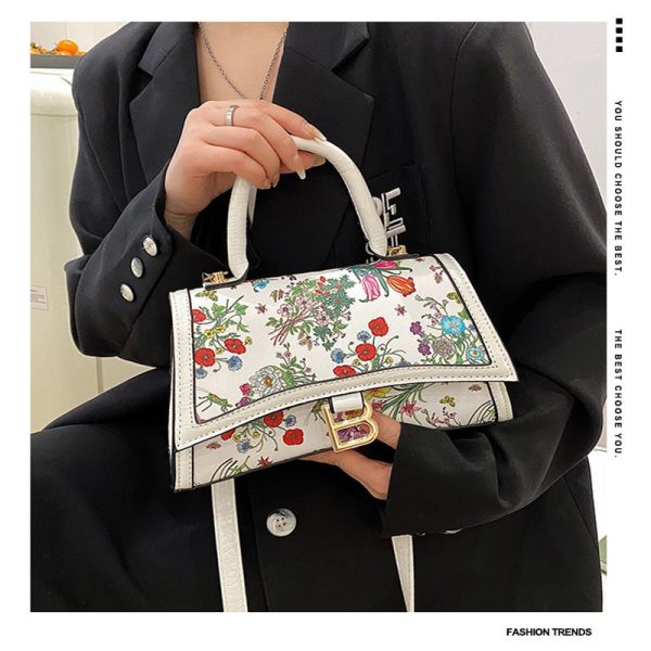 handbags,Retro Flower pattern square bag,messenger bag,Fashion Style Bag,Clutches,Shoulder bag - Image 5