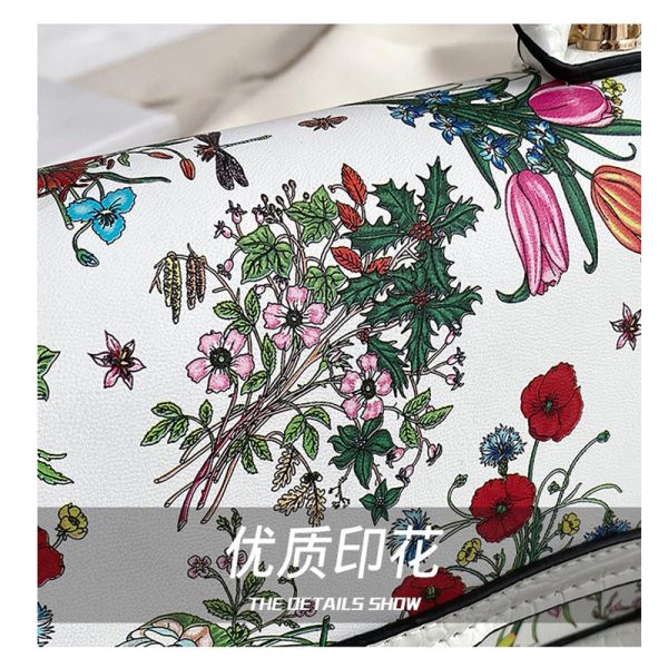 handbags,Retro Flower pattern square bag,messenger bag,Fashion Style Bag,Clutches,Shoulder bag - Image 8