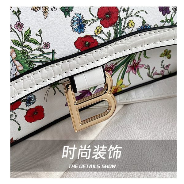 handbags,Retro Flower pattern square bag,messenger bag,Fashion Style Bag,Clutches,Shoulder bag - Image 9