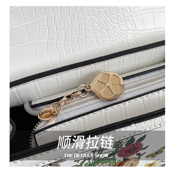 handbags,Retro Flower pattern square bag,messenger bag,Fashion Style Bag,Clutches,Shoulder bag - Image 12