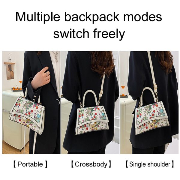 handbags,Retro Flower pattern square bag,messenger bag,Fashion Style Bag,Clutches,Shoulder bag - Image 2