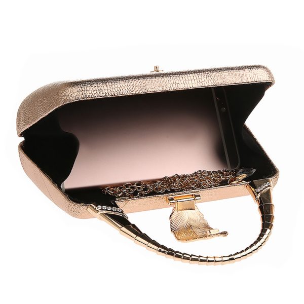 Exquisite Metallic Clutch Bag – Fashionable Handbag for Dinner Parties & Special Events - Image 12